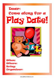 Kids Playdate Invitations|All Free Invitations