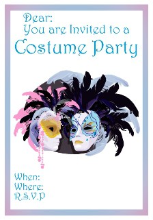Free Costume Fancy Dress Party Invitations | Printable