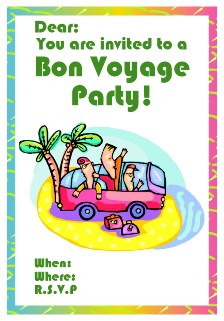 Free Bon Voyage Party Invitations - All Free Invitations