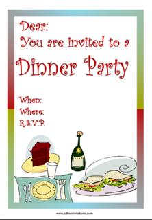 Free Dinner Party Invitations